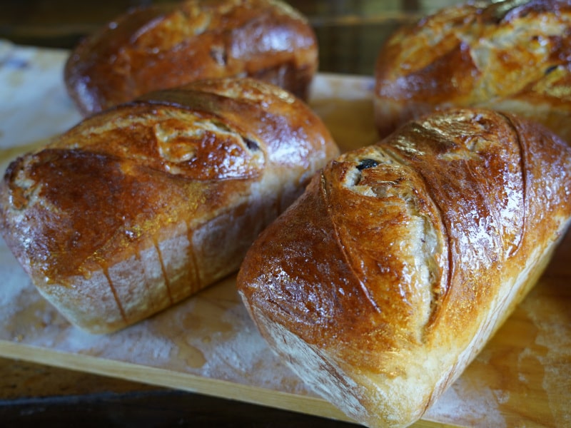 Glazed artisan bread